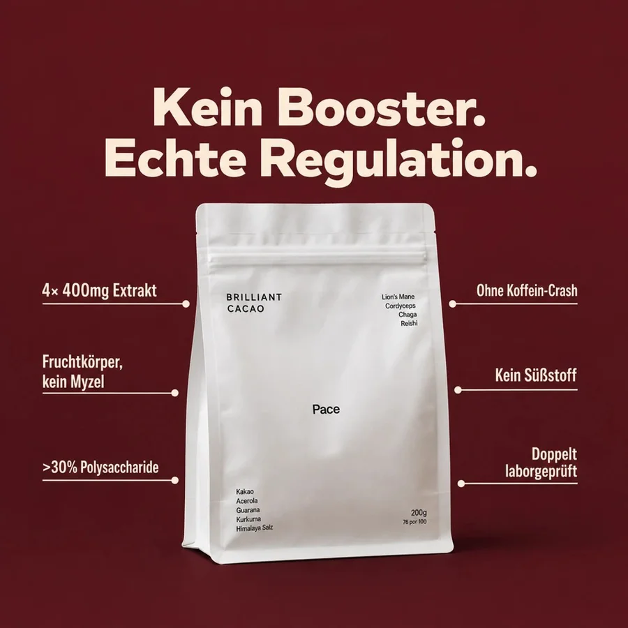 Generiertes Creative: Produkt-Ad mit Tasse, Headline „Klarer Kopf ab der Tasse“